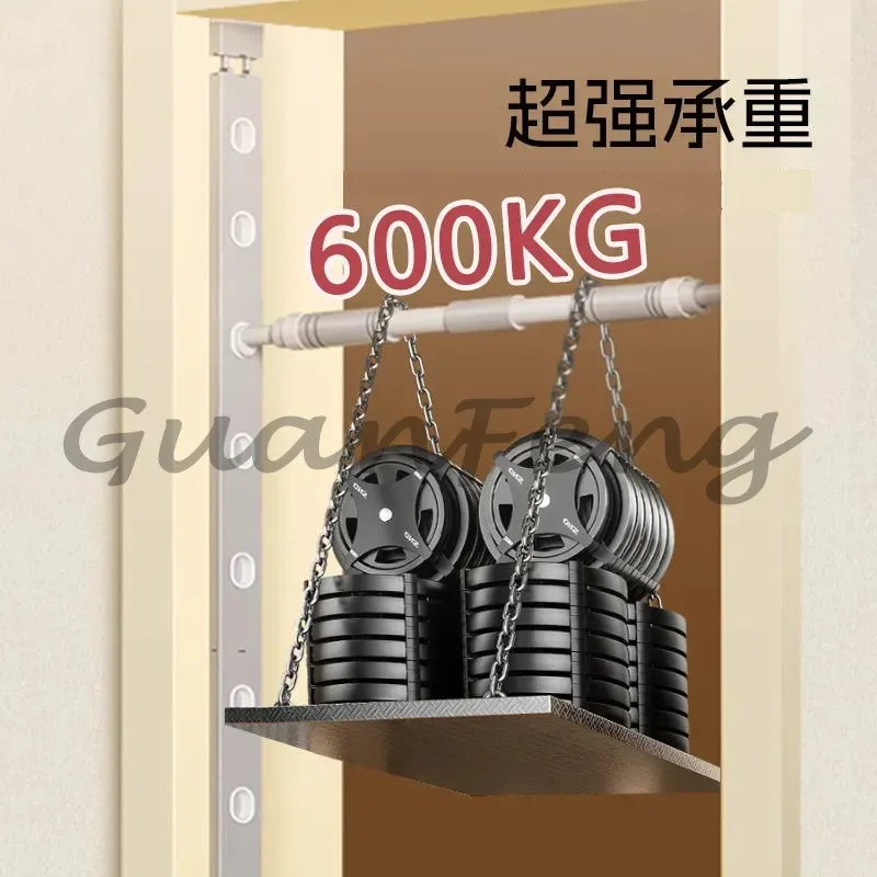 Door Frame Pull Up Bar Multifunctional Fitness Rack, Doorway Horizontal Bar with Training Rings for Home Workout