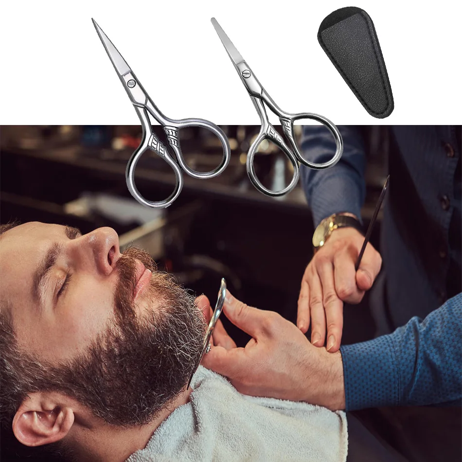 Single Stainless Steel Small Beard Scissors Manicure Nail Cuticle Trimmer Eyebrows Nose Hair Makeup Shear Cosmetic Tools