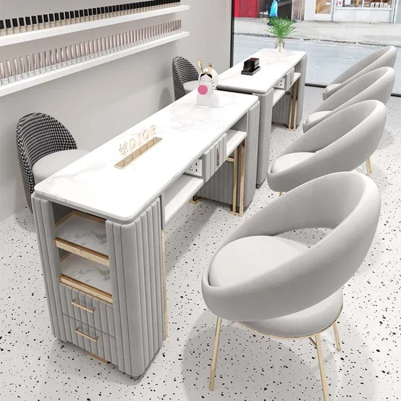 Nordic Design Nail Tables Simple Square Minimalist Manicure Tables Speciality Modern Maniküre Tisch Nail Salon Furniture