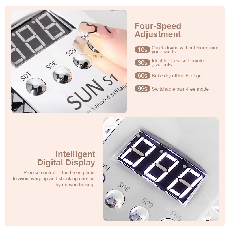 Professional 45 LED Nail Lamp UV LED Nail Dryer with Timer Sensor Curing Lamp for Gel Nail Polish Curing Nail Salon Tools