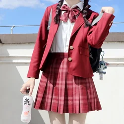 Japanese Jk Uniforms Students 13 Colors Red/Pink/Black Blazer High School Jacket Girls College Style Autumn Suit School Uniforms