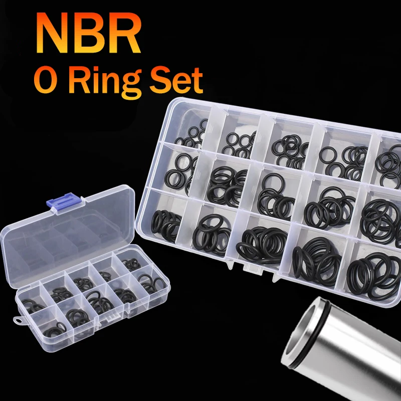 NBR Rubber O Ring Set Gaskets Seal Nitrile Rubber Bands High Pressure O-Rings Repair Kit Sealing Elastic Band O Rubber Rings