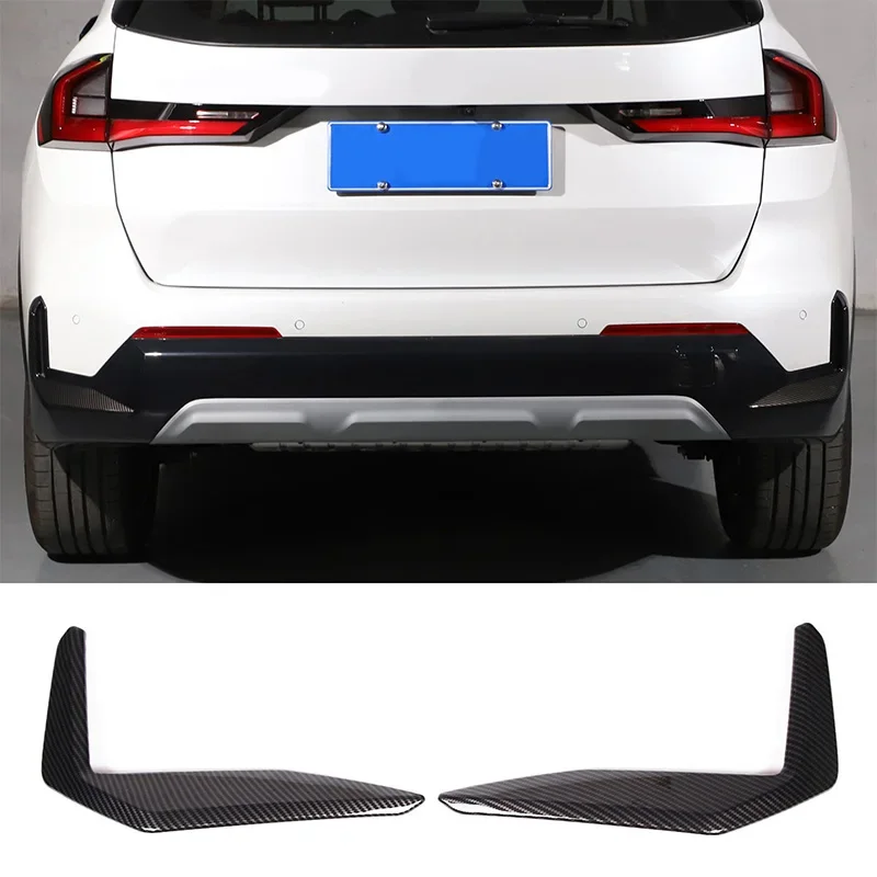 

For BMW X1 iX1 U11 2023-2024 ABS carbon fiber car rear bumper both sides L-shaped trim strip sticker car interior accessories