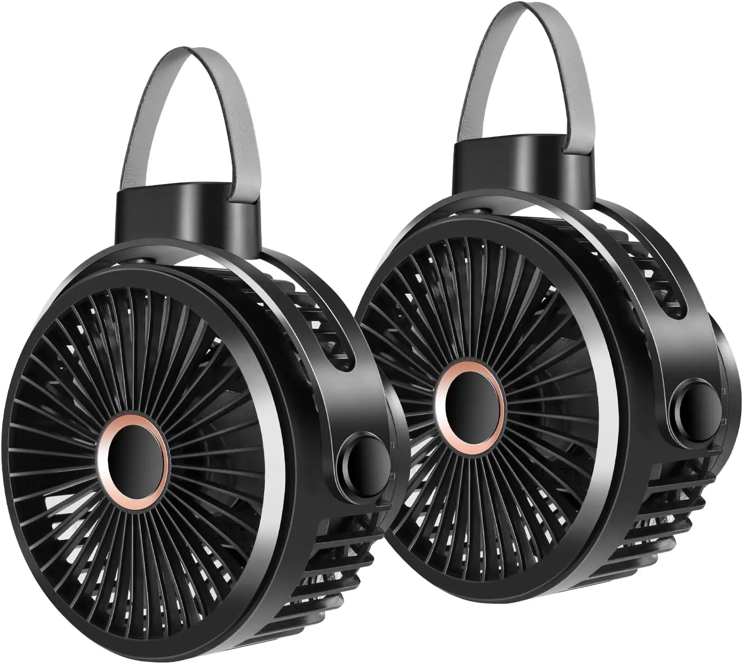 

Комплект из 2 портативных вентиляторов для кемпинга на 10000 мАч с крючком для подвешивания, тихий и мощный воздушный поток для активного отдыха, путешествий, пикников, рыбалки