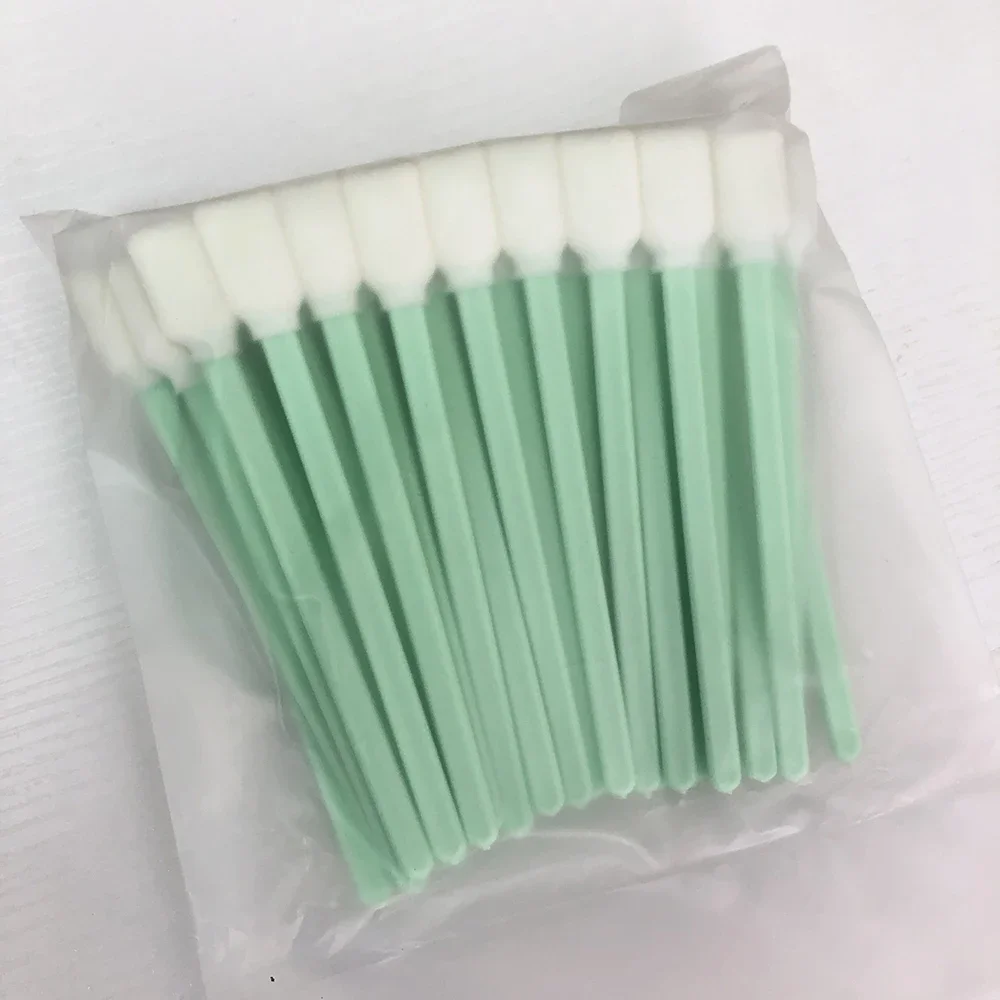 50pcs Square Rectangle Foam Cleaning Swab Sticks for Solvent Format Inkjet Printer Roland Optical Equipment