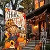 Fall Scarecrow Garden Flag 12x18 Inch, Double-Sided Sunflower Autumn Decor llz