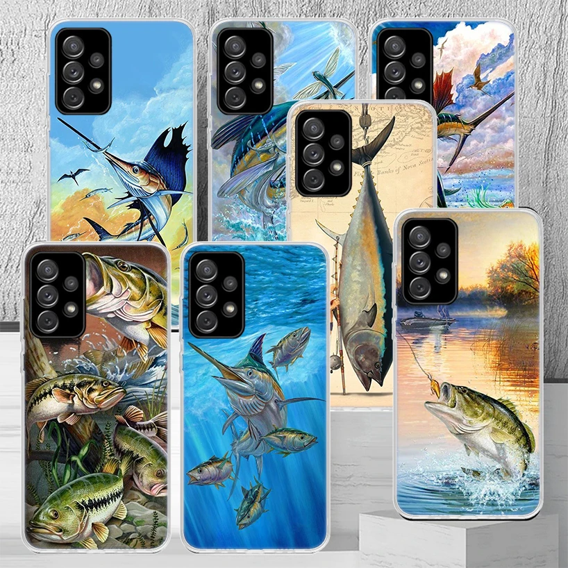 Offshore Angling Fishing Fish Rod Phone Case Fundas For Samsung Galaxy A51 A50S A71 A70 A41 A40 A31 A30S A21S A20E A11 A10S A01