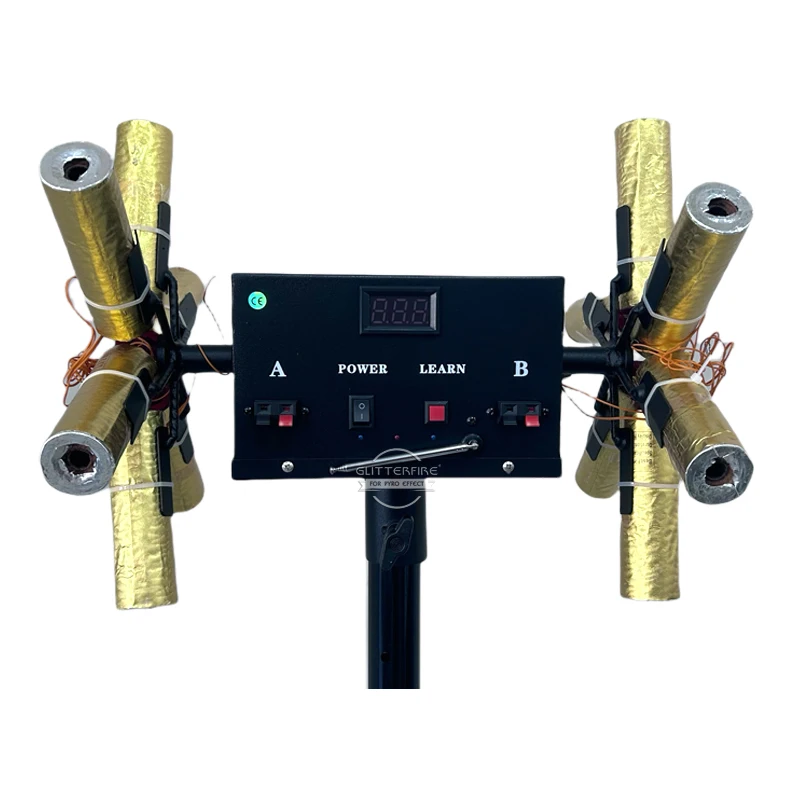 Wireless remote control double wheel cold fountain stage effect machine