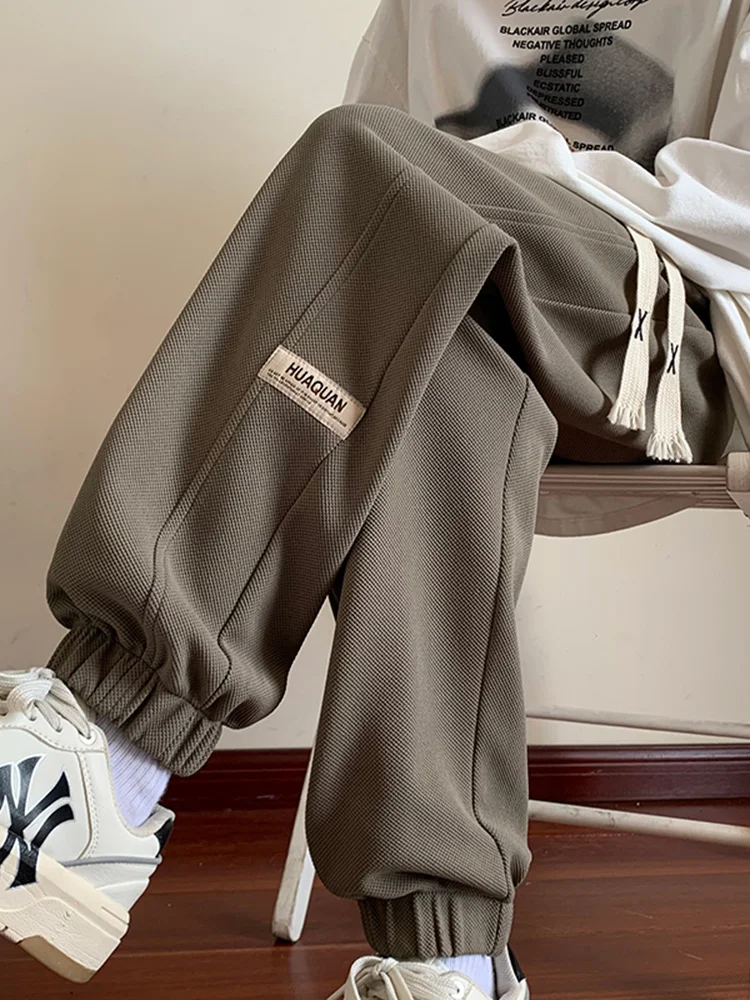 

Youth American Sle Sports Pants for Boys Spring Autumn Vintage Trendy Brand High School Students Long Pants Cuffed