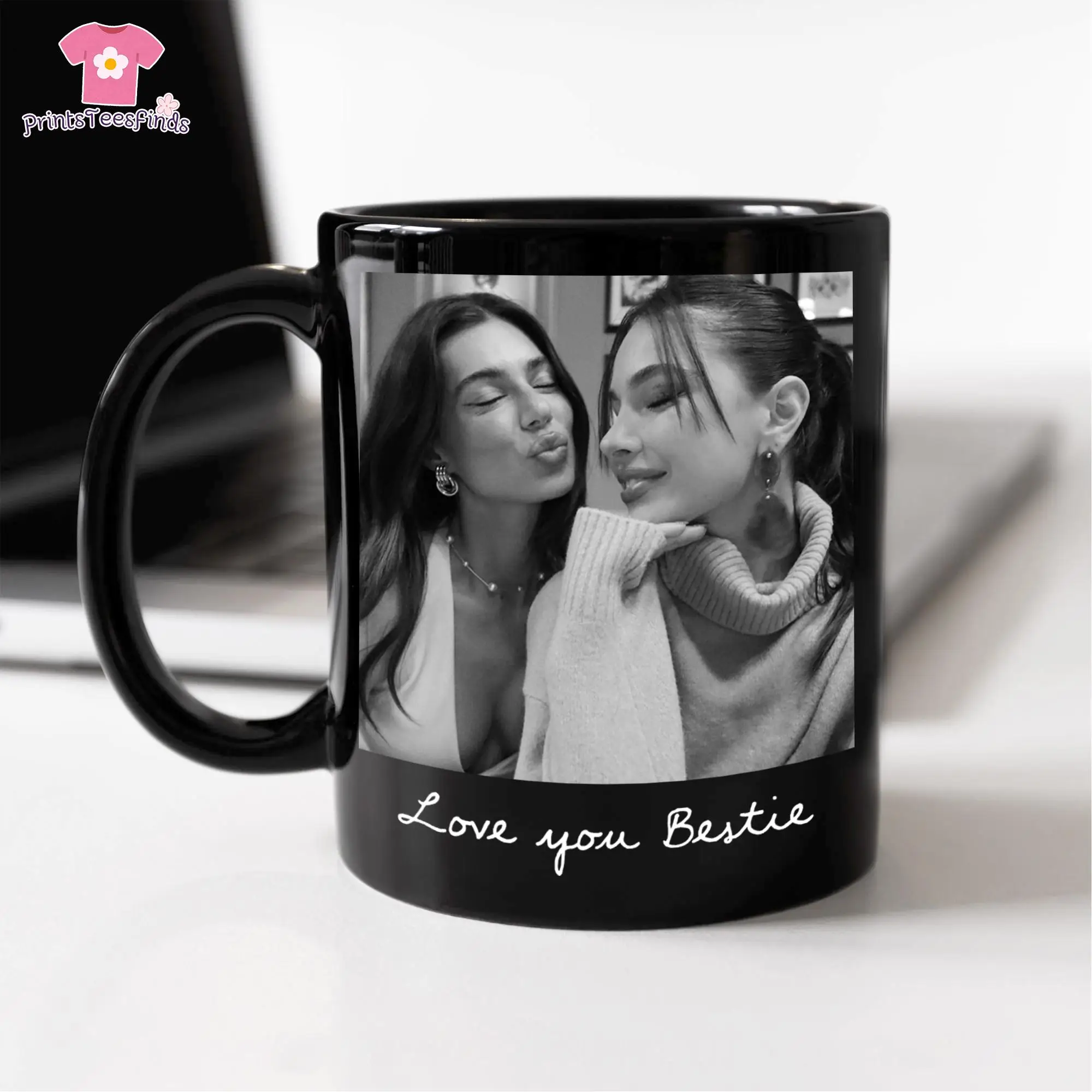 Personalized Besties Photo Mug Personalized Birthday Gift for BFF, Custom Photo Mug for Friendship Gift, Best Friend Mug