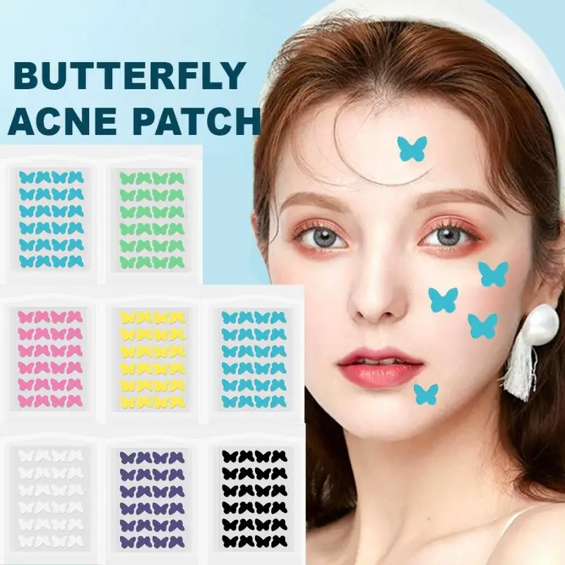 Multi-color Butterfly Acne Patches Absorb Gunk, Protect Picking & Support Healing Pimple Patches For Face Skin Care & Beauty