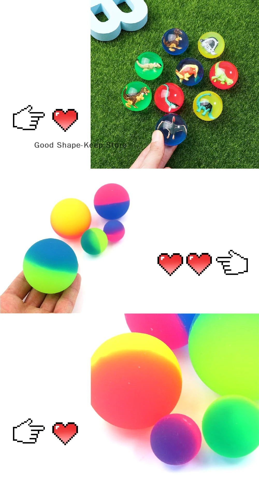 1/5 Uds. Pelota hinchable de juguete con Mini muñecas interiores de 42mm de diámetro, recuerdos de fiesta de cumpleaños para niños, regalos para invitados, pelota que rebota de goma