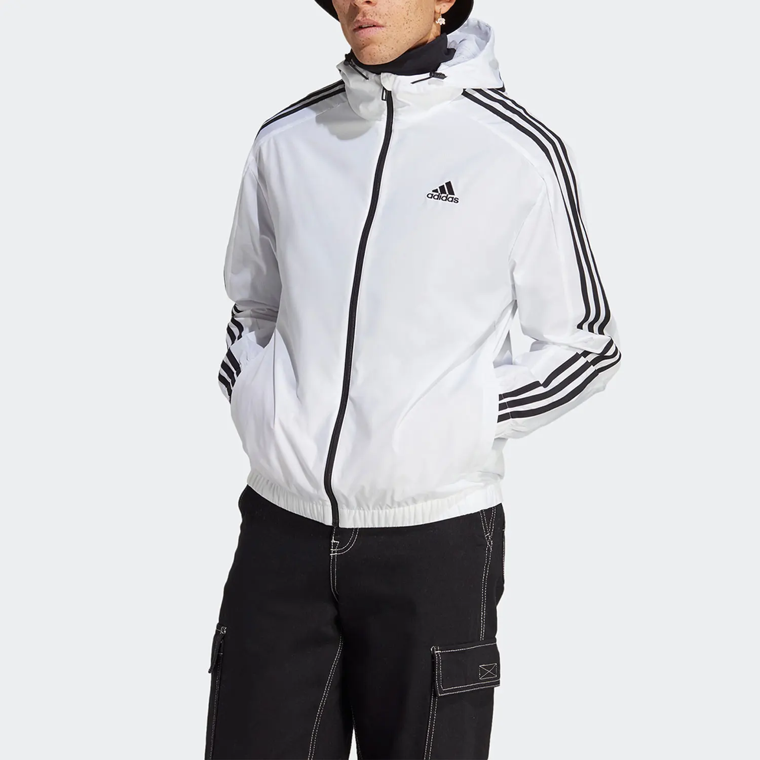 

Adidas Genuine 2023 New Hooded Woven Men's Sports Jacket IB0386