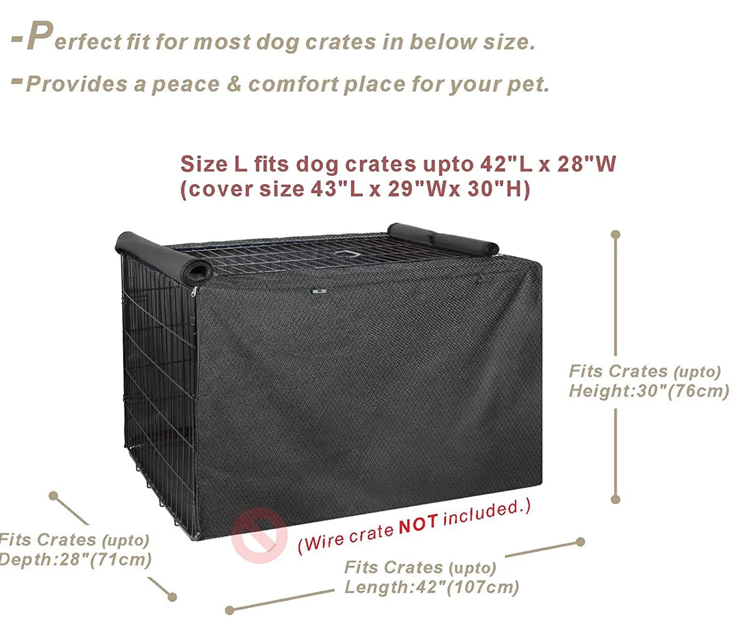 Customized Waterproof Dog Cage Plate Cover Heavy Duty Lattice Pet Kennel Cover