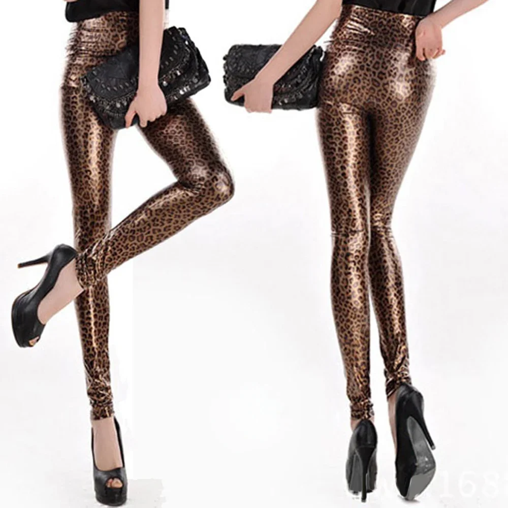 

Outdoor Appointments Womens Pants Leggings Ladies Leggings Shiny Wet Comfortable Fashion Faux Leather High Waist