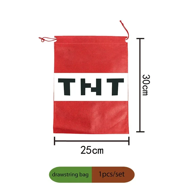 TNT Red Drawstring Bag For Boys and Girl Travel Storage Package Backpacks Children Birthday Green black TNT Party Favors Bag