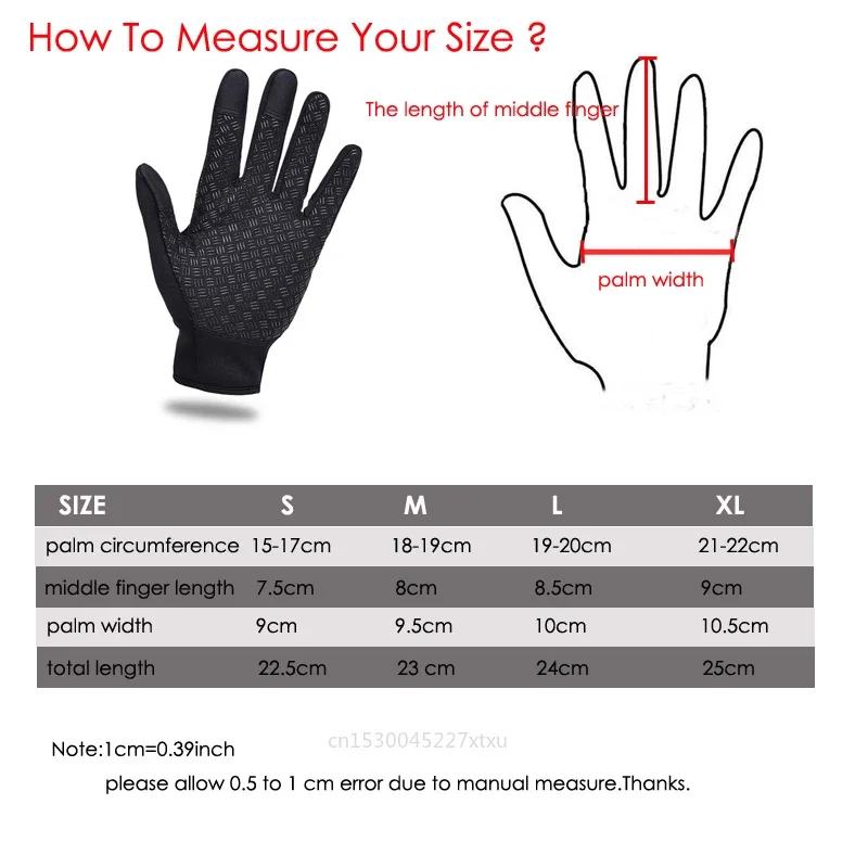 Winter Gloves - Unisex Premium Waterproof Touchscreen Leather Cycling Gloves