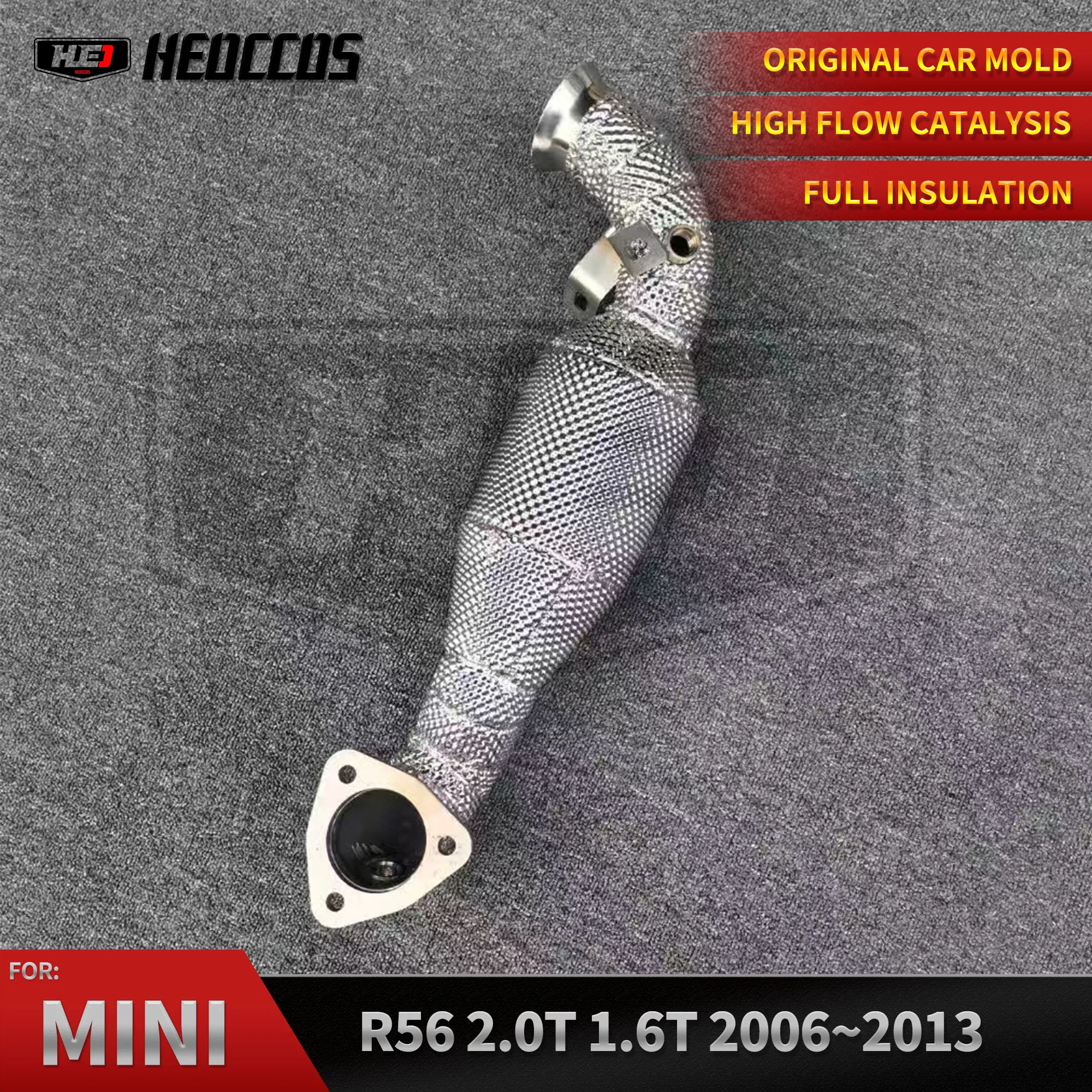 

HEO High Flow Catted Downpipe for MINI Cooper S R56/Cabriolet R57 R60 1.6T 2.0T Catalytic Downpipe Exhausted Headers