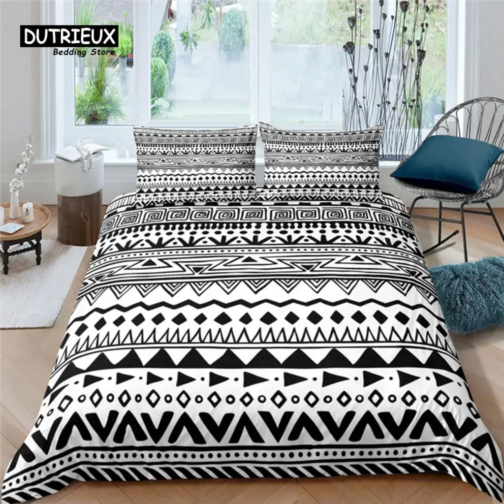 

Home Living Luxury Bohemian Style Print 2/3Pcs Duvet Cover Set Pillowcase Queen Size and King Size Kid Bedding Set EU/US/AU Size