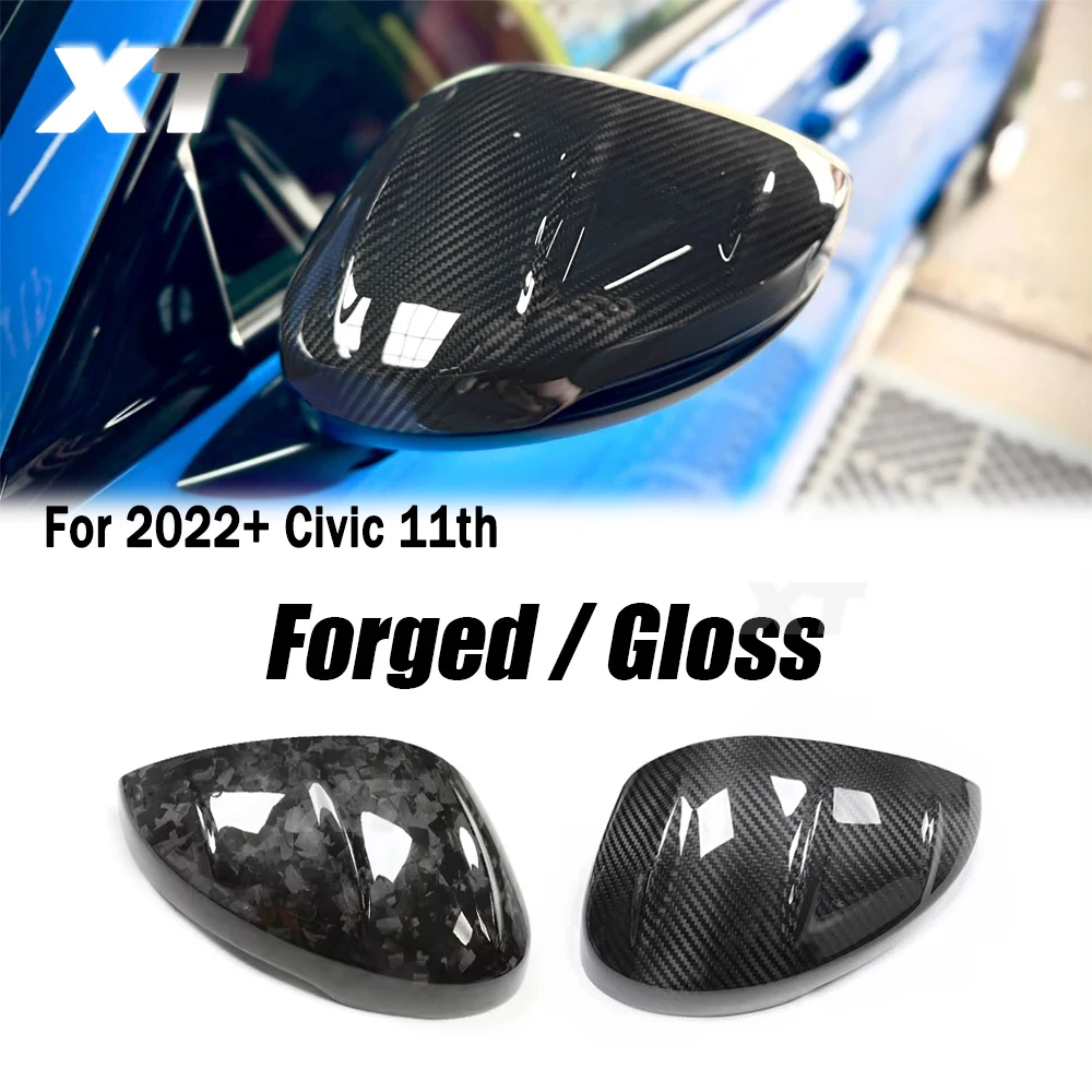 

Кованый для Honda 2022+ Civic 11-го поколения FE1 FL5 ‌ Полностью сухая карбоновая крышка зеркала Type-R, сменные боковые колпачки заднего вида в стиле Mugen