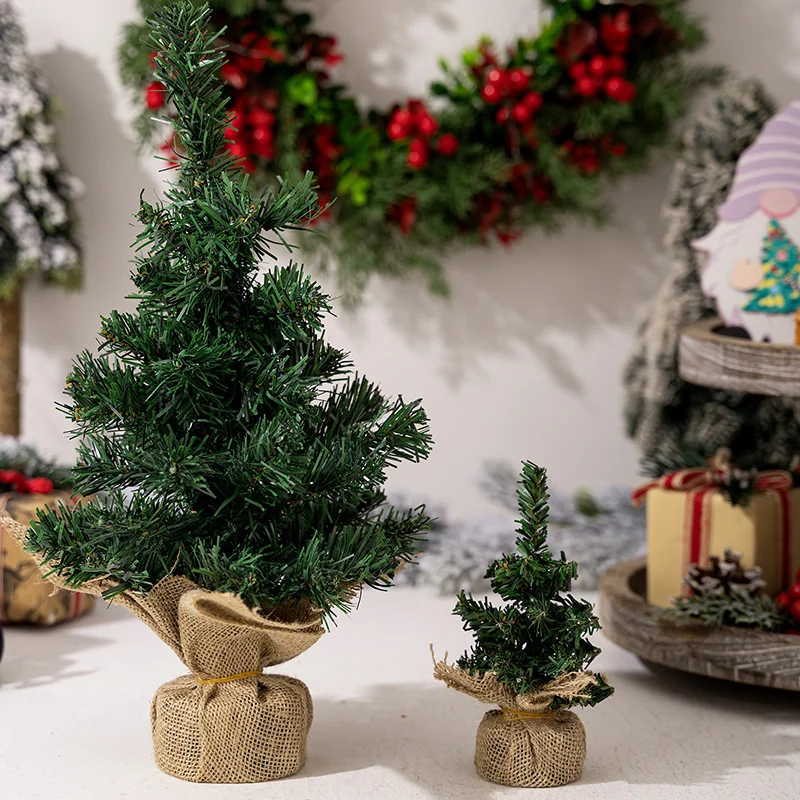 20/30/40 CENTIMETRI Albero Di Natale Desktop Mini Alberi Di Natale Per La Decorazione Della Casa Per Bambini FAI DA TE Artigianato Capodanno Ornamento Di Natale regalo