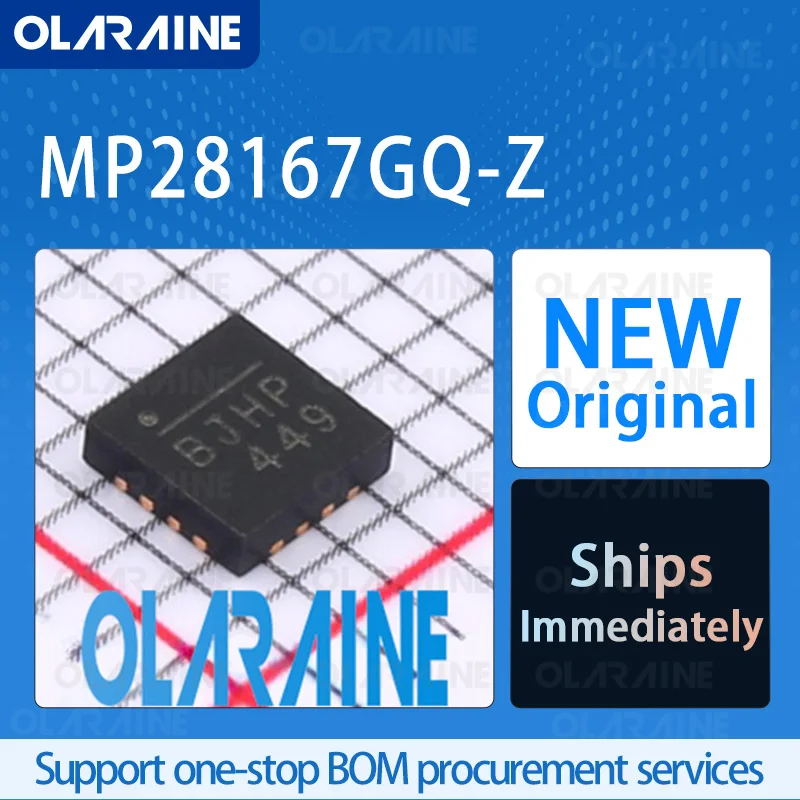

1/5/10Pcs MP28167GQ-Z QFN-16 original ic chip Switching regulators Voltage 5 V Current 3 A 1 Output Frequency 500 kHz
