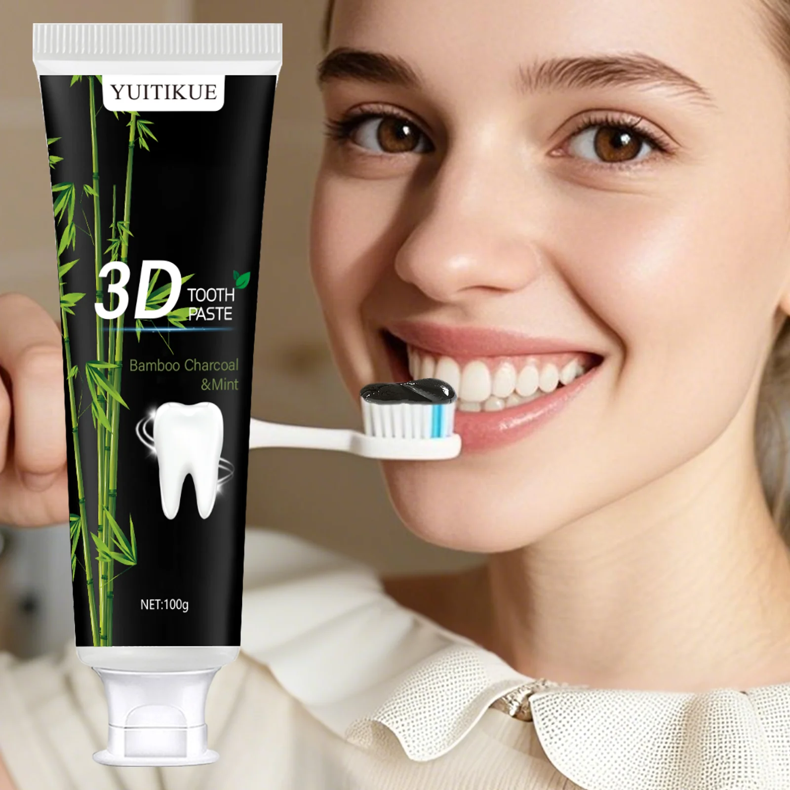 3D Bamboo Charcoal Mint Toothp - Teeth Whitening Xylitol review and price