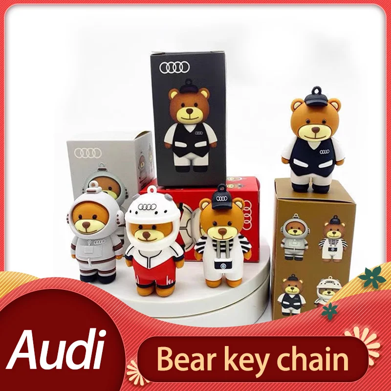 

Bear Key Ring Car Keychain Custom Gift Emblem For Audi S Line A1 A3 A4 A5 A6 Q3 Q4 Q5 Q7 Q8 S3 S4 S5 S6 S7 Car Accessories