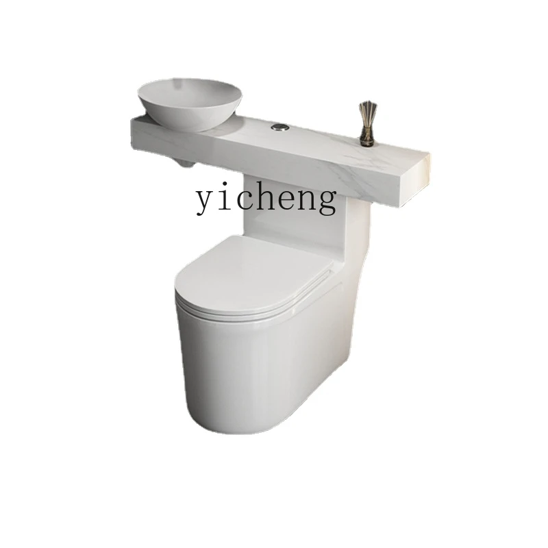 Xl Toilet Wash Basin Integrated Household Toilet Face Washing Inter-Platform Basin Stone Plate Bathroom Cabinet Combination