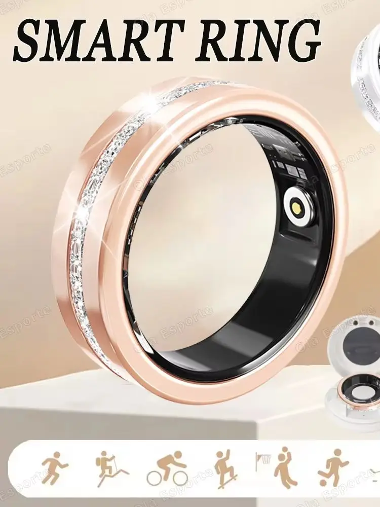 AliExpress Ola Esporte 2026 New Smart Ring Lady Heart Rate Sleep Health Monitor Menstrual cycle detection IP68 Waterproof Fashion Sport Rings Women Men