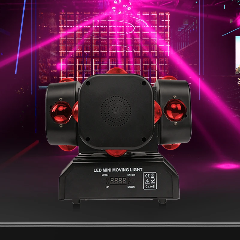 Factory 200W 4-Head Moving LED Light RGBW Color Source DMX512/Sound Control 0-20Hz Strobe for Stage/Club/Disco (ODM)