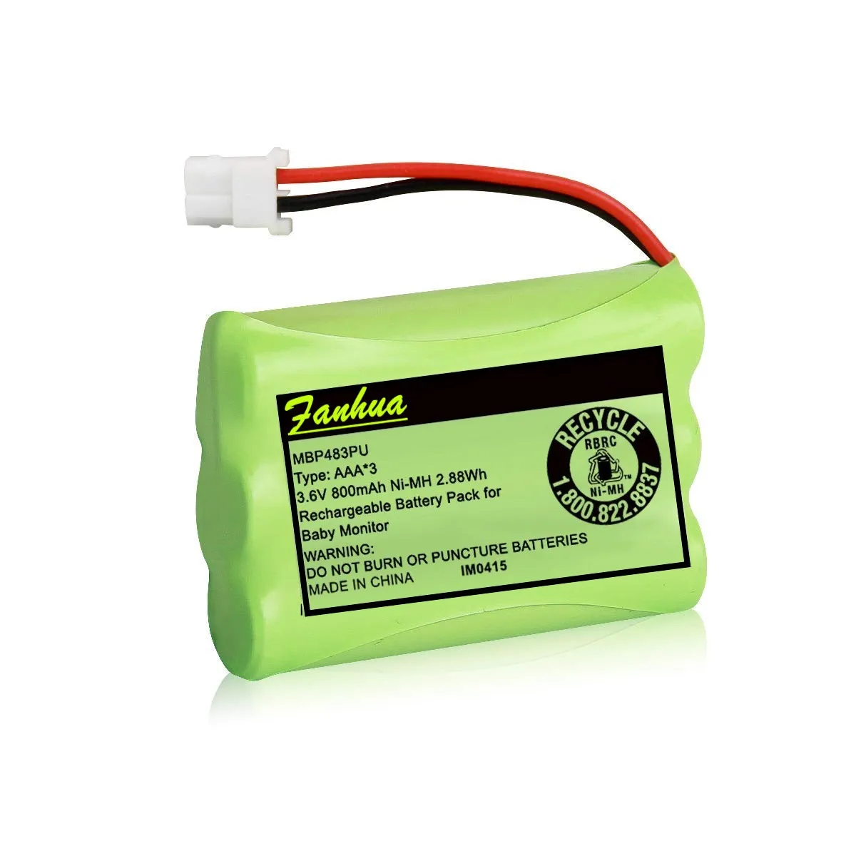 بطارية 3.6 فولت لـ VTech VM312 VM3251 VM3252 -61 جهاز مراقبة الأطفال موتورولا أحدث إصدار 800mAh: MBP33S MBP36 MBP36S MBP33XL MBP481
