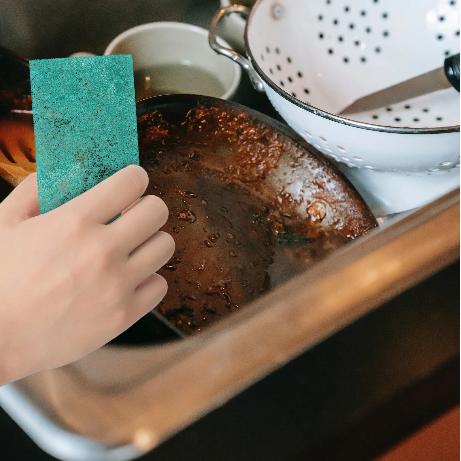 

20Pcs Diamond Grit Scrub Sponge Reusable Multi-Function Kitchen Washing Sponge for Dishes Pans Faucets Tiles Cleaning Supplies