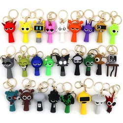 Cartoon Sprunki Keychain Cute Sprunki Oren Raddy Gray Brud Vineria For Girl Boy Bag Pendant Keyring Jewelry Fans Gifts
