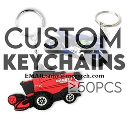 Custom 3D PVC Keychains Personalized Soft Rubber Keychain Wholesale 50 Pieces Silicone Key Chain With Design Logo & Pattern