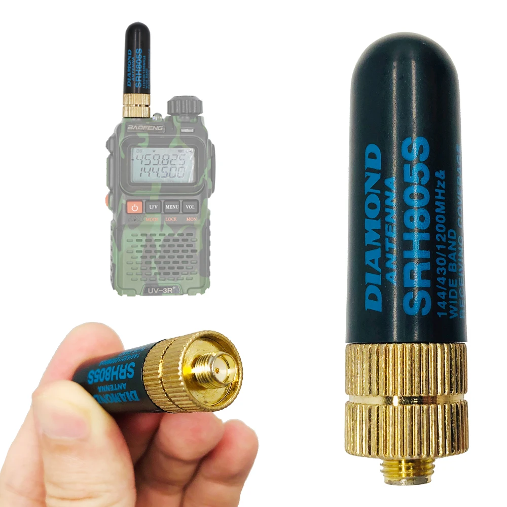 UHF + VHF SRH805S SMA เสาอากาศหญิงสำหรับ Baofeng UV-5R UV-82 BF-888s Walkie Talkie High Gain เสาอากาศคู่สำหรับ two Way วิทยุ