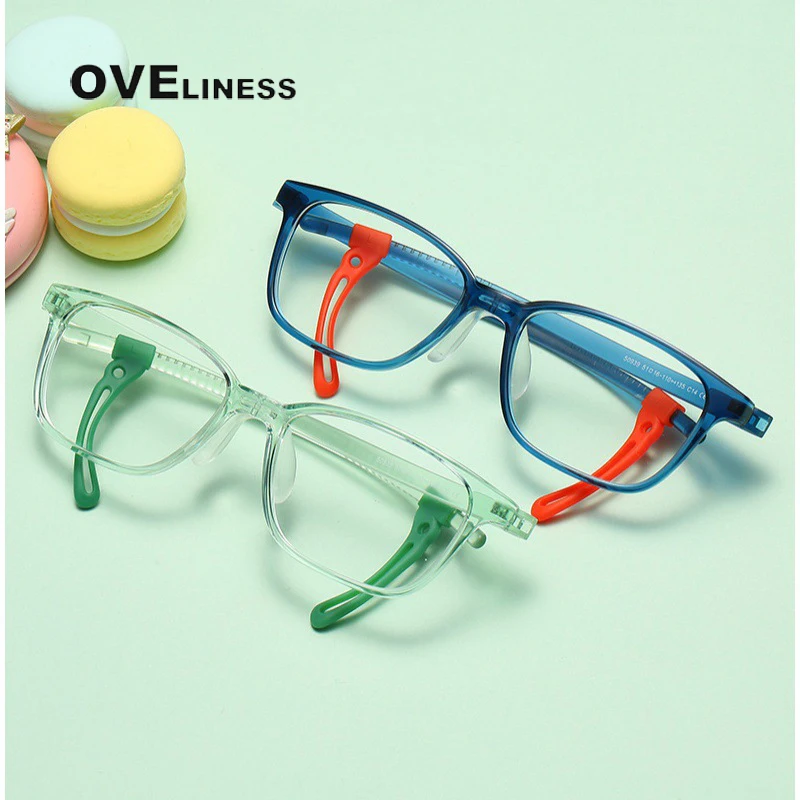 Optic Glasses Frame boy girl Kids Child Ultra light TR90 Silica prescription Eyeglasses With  Myopia Glasses Spectacle Frames