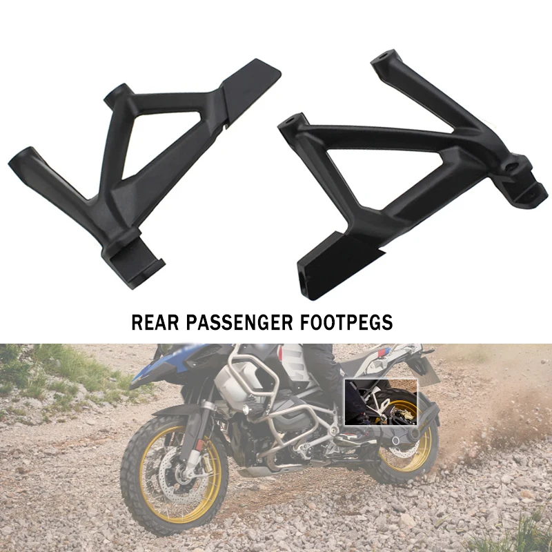 

For BMW R1250GS R1200GS Rear Passenger Footpegs Kit Footrests Foot Rest Bracket R1250 R1200 GS LC Adventure 2013-2023 2022 2021