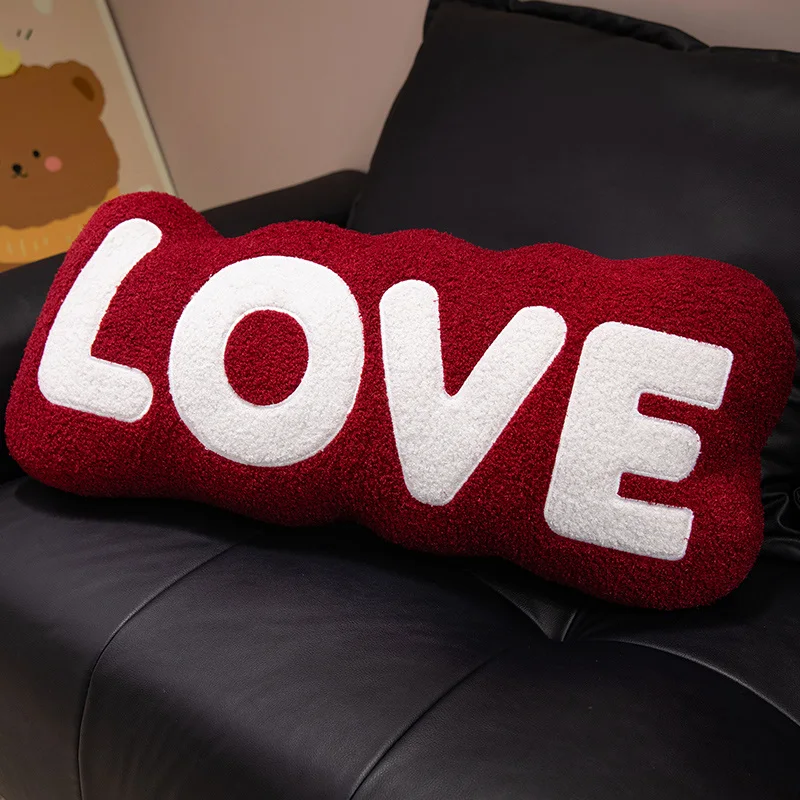 Love Letter Pillow Lumbar Waist Cushion For Couch Living Room Valentine's Day Wedding Ceremonies Party Decorations