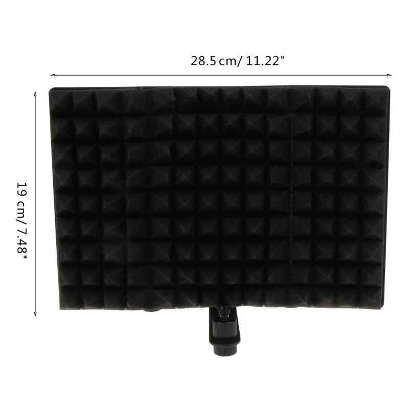 Microphone Isolation Shield Studio Recording Shield Broadcast Noise Reduction Equipment Acoustic Soundproofing Wedges 3 Panels