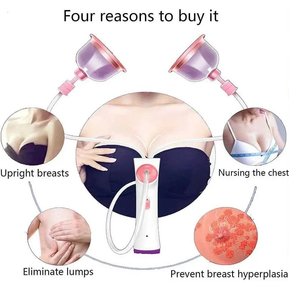 Mini masseur de sein électrique sein ​   Machine à ventouses d'agrandissement, pompe électrique, masseur, dispositif de beauté multifonctionnel