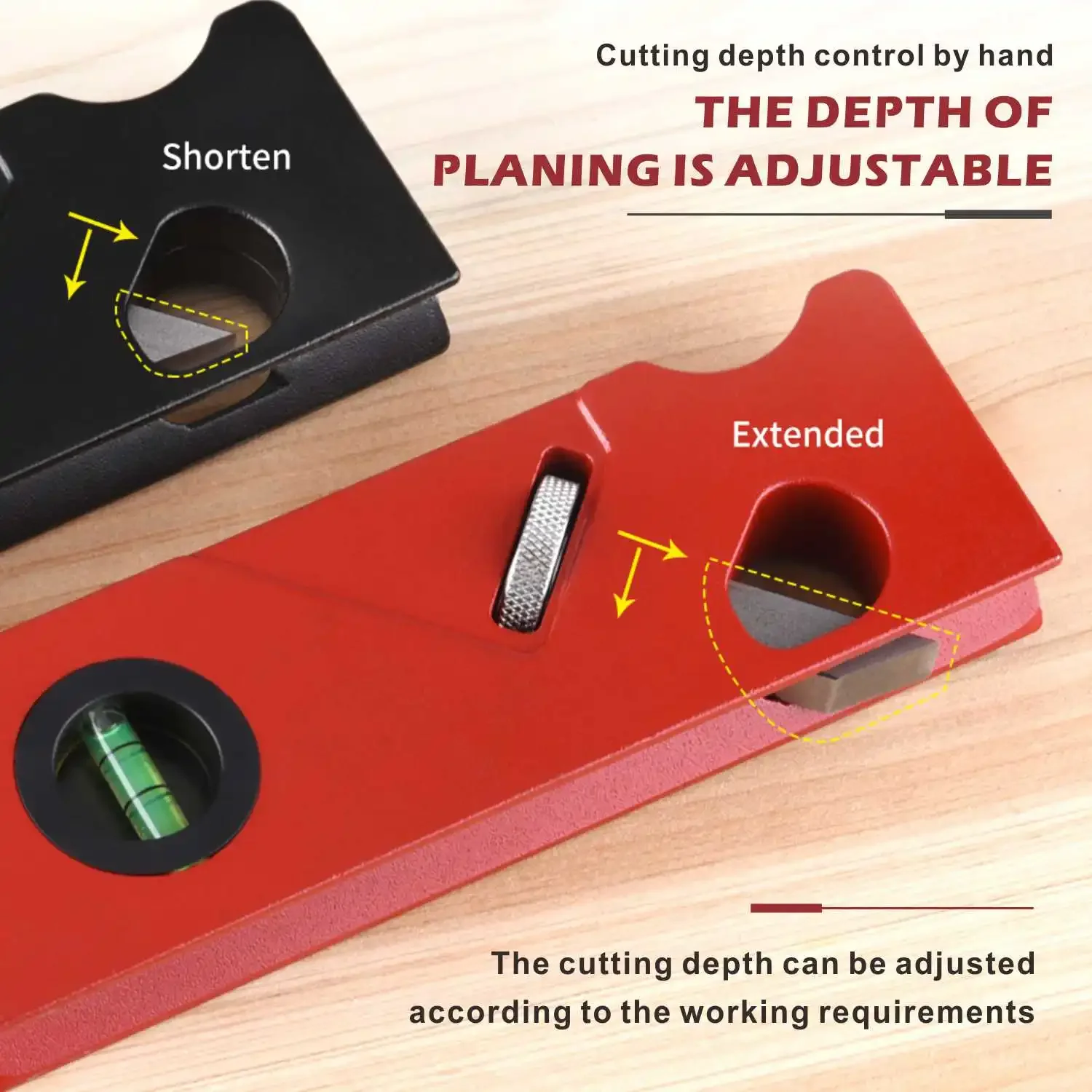 Multi-Angle Woodworking Hand Plane-Adjustable 45 Degree Bevel Trimming Tool for Chamfering, Flattening & Round Corner Finishing