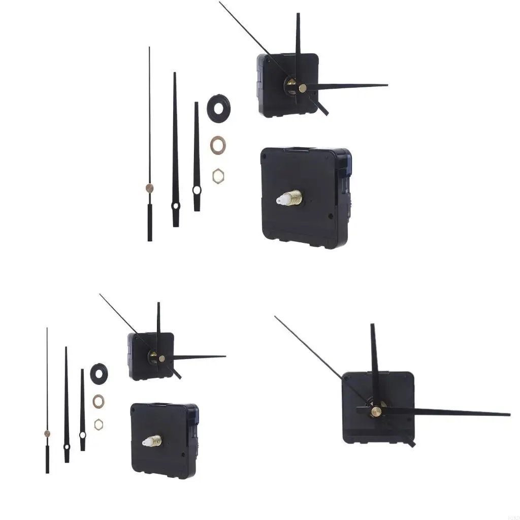62KD Wall Clock Motor Movement Mechanisms Silent Battery Powered DIY Repair Parts Replacement with Long Hands