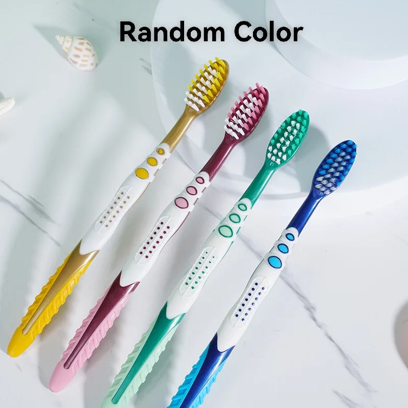 4pcs manual hard hair toothbrush for efficient oral cleaning, individually packaged for adults image 3