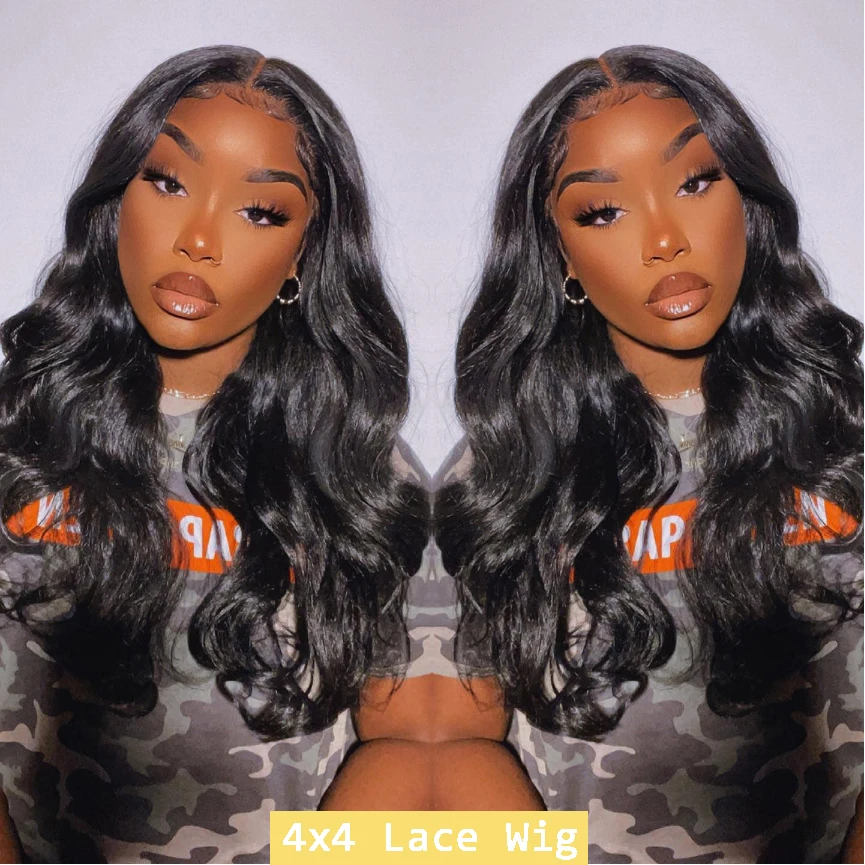 Perruque Lace Closure Wig Body Wave Brésilienne Naturelle, Cheveux Humains, HD, 4x4, 5x5, 13x4, 30 40 Pouces