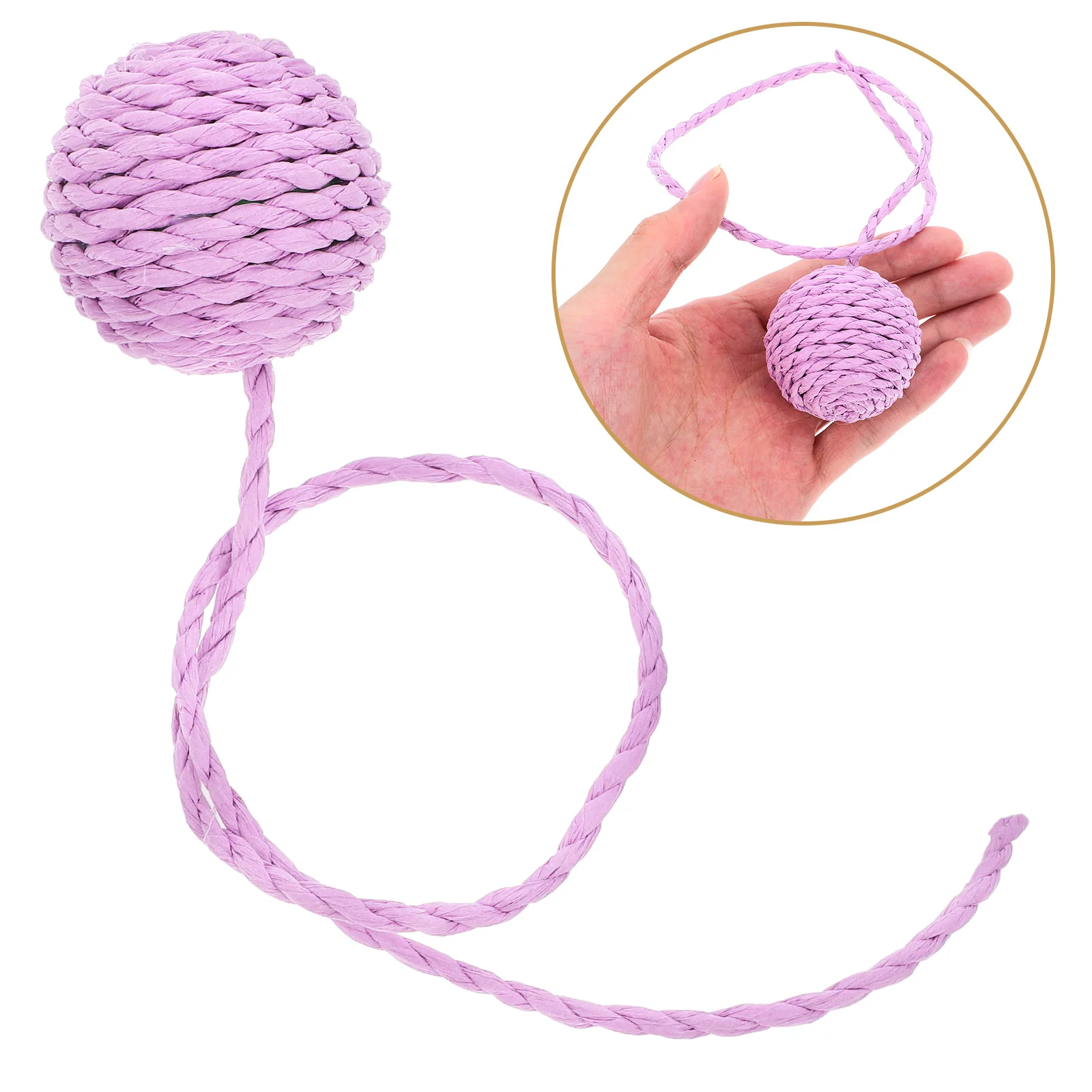 Cat Scratching โพสต์กระดาษ Tether Ball Sisal เชือก Fuzzy Balls สําหรับแมวของเล่นแมว