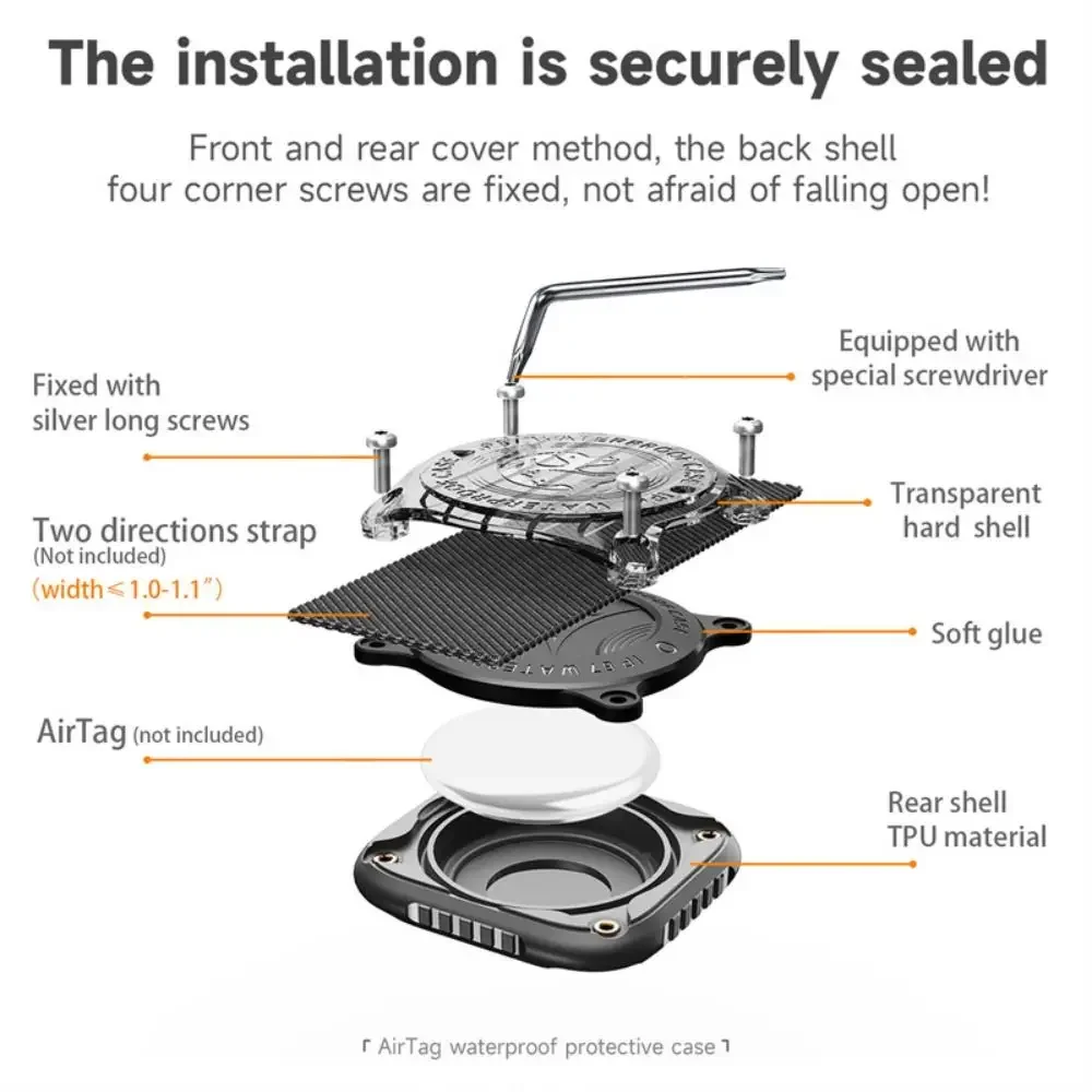 Case voor Apple Air Tag Anti-verloren halsbandhouder Lichtgewicht draagbare huisdiertrackerhoes voor AirTag beschermende schaalaccessoire