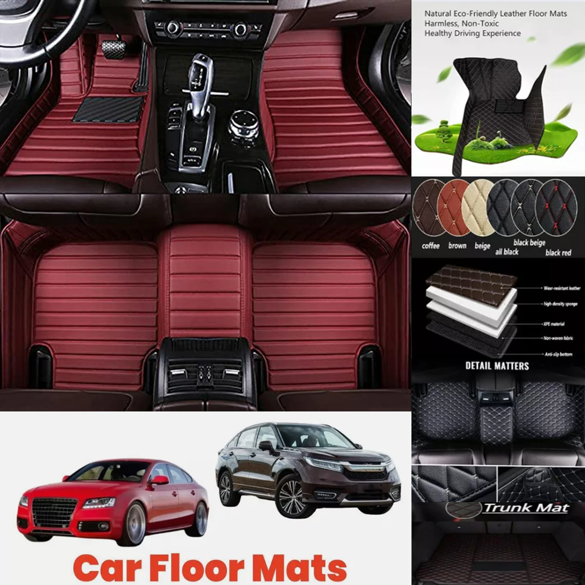 

5D кожаные водонепроницаемые автомобильные коврики на заказ для Toyota Highlander Kluger, автомобильные ковры, аксессуары для ног, подкладки