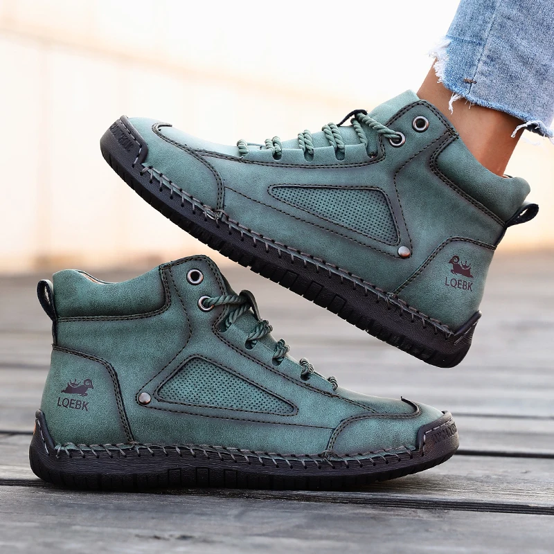 Women's Retro Leather Walking Boots 3