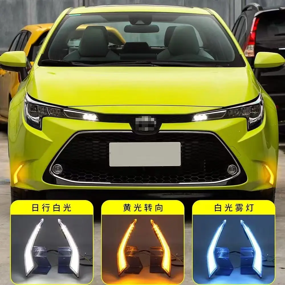 LED Daytime Running Lights for 2019 Toyota Corolla/Levin - Custom-fit with Streaming Turn Signal & Fog Light Conversion